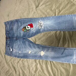 Godspeed Premium Denim Jeans – Light Wash Distressed – Men’s Size 38